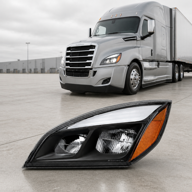 Nigrum plena ducitur Headlights enim Freightliner Cascadia MMXVIII +
