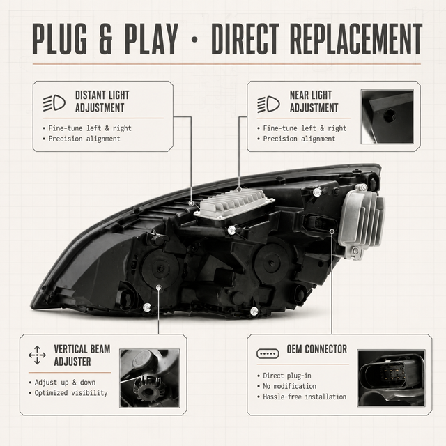 Nigrum plena ducitur Headlights enim Freightliner Cascadia MMXVIII +